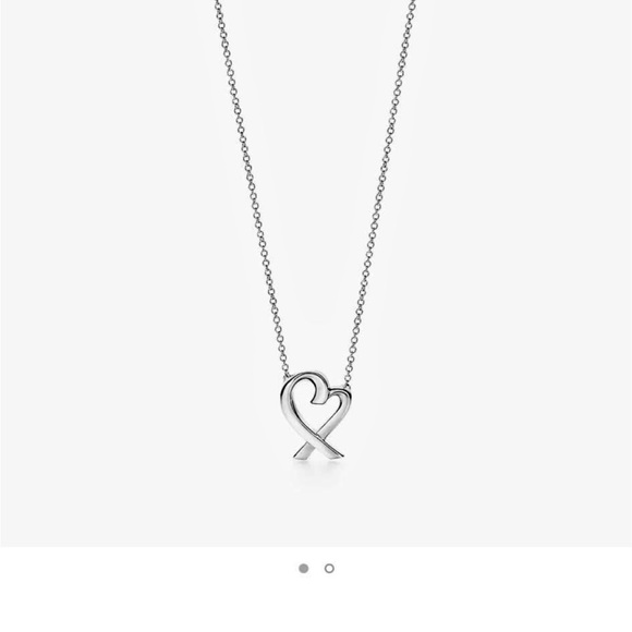 Tiffany & Co. Silver Paloma Picasso Loving Heart Necklace - Picture 1 of 3